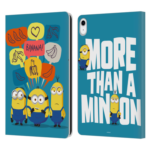 Minions Rise of Gru(2021) Graphics Speech Bubbles Leather Book Wallet Case Cover For Apple iPad 10.9 (2022)