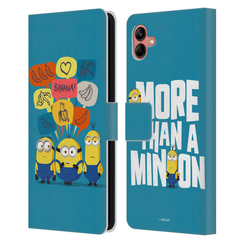 Minions Rise of Gru(2021) Graphics Speech Bubbles Leather Book Wallet Case Cover For Samsung Galaxy A04 (2022)