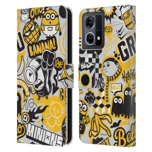 Minions Rise of Gru(2021) Iconic Mayhem Pattern 1 Leather Book Wallet Case Cover For OPPO Reno8 4G