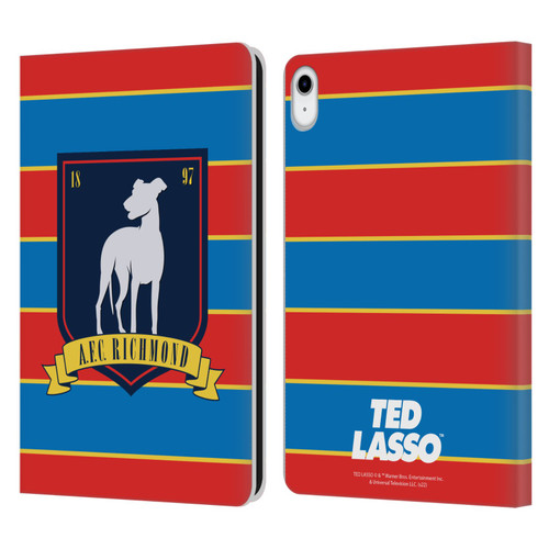 Ted Lasso Season 1 Graphics A.F.C Richmond Stripes Leather Book Wallet Case Cover For Apple iPad 10.9 (2022)