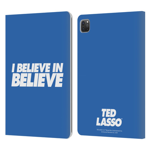 Ted Lasso Season 1 Graphics I Believe In Believe Leather Book Wallet Case Cover For Apple iPad Pro 11 2020 / 2021 / 2022