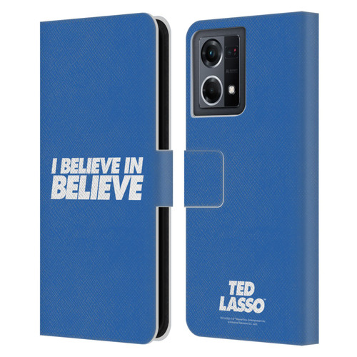 Ted Lasso Season 1 Graphics I Believe In Believe Leather Book Wallet Case Cover For OPPO Reno8 4G