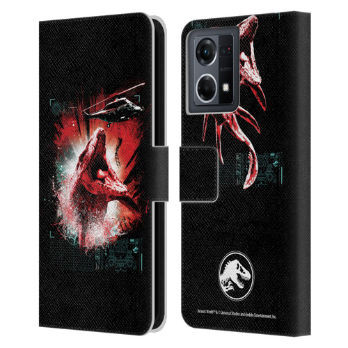 Jurassic World Fallen Kingdom Key Art Mosasaurus Leather Book Wallet Case Cover For OPPO Reno8 4G