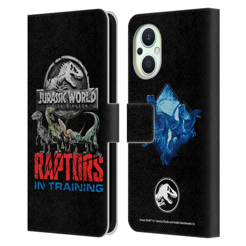 Jurassic World Fallen Kingdom Key Art Raptors In Training Leather Book Wallet Case Cover For OPPO Reno8 Lite