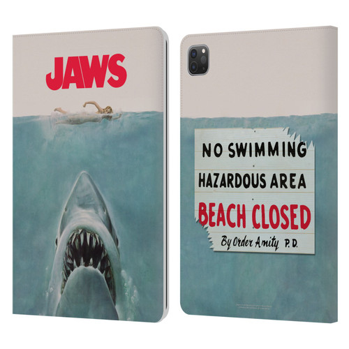 Jaws I Key Art Poster Leather Book Wallet Case Cover For Apple iPad Pro 11 2020 / 2021 / 2022
