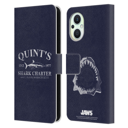 Jaws I Key Art Quint's Shark Charter Leather Book Wallet Case Cover For OPPO Reno8 Lite