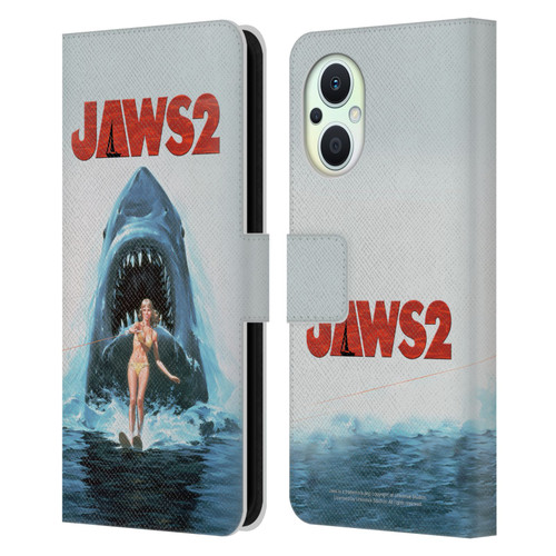 Jaws II Key Art Wakeboarding Poster Leather Book Wallet Case Cover For OPPO Reno8 Lite
