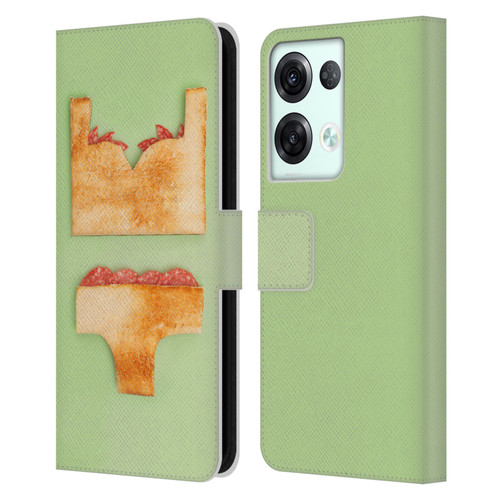 Pepino De Mar Foods Sandwich Leather Book Wallet Case Cover For OPPO Reno8 Pro
