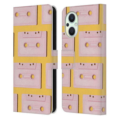 Pepino De Mar Patterns 2 Cassette Tape Leather Book Wallet Case Cover For OPPO Reno8 Lite