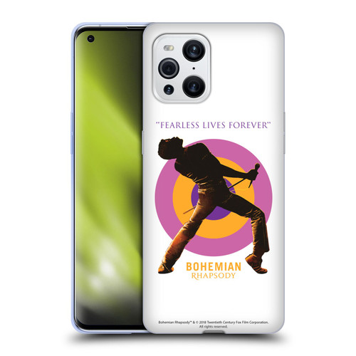 Queen Bohemian Rhapsody Fearless Lives Forever Soft Gel Case for OPPO Find X3 / Pro