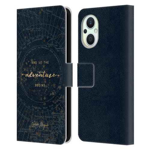 Nature Magick So The Adventure Begins Quote Star Map Leather Book Wallet Case Cover For OPPO Reno8 Lite
