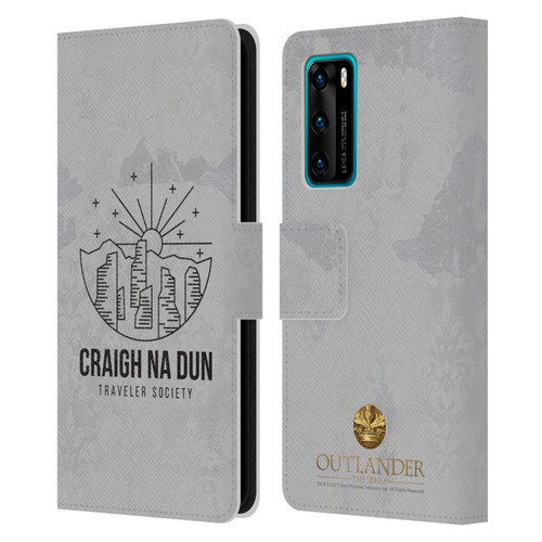 Outlander Graphics Craigh Na Dun Leather Book Wallet Case Cover For Huawei P40 5G