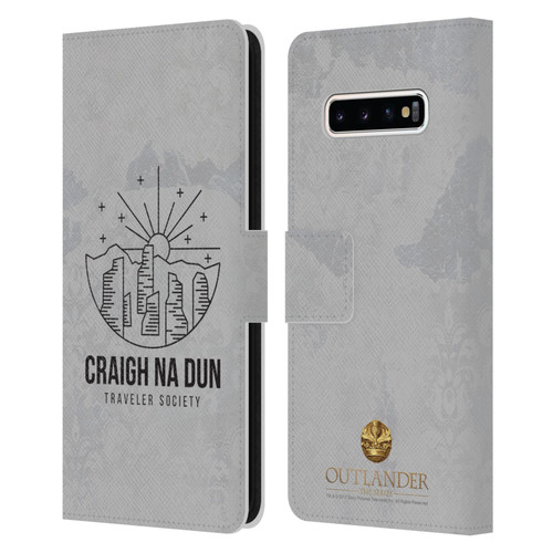 Outlander Graphics Craigh Na Dun Leather Book Wallet Case Cover For Samsung Galaxy S10+ / S10 Plus