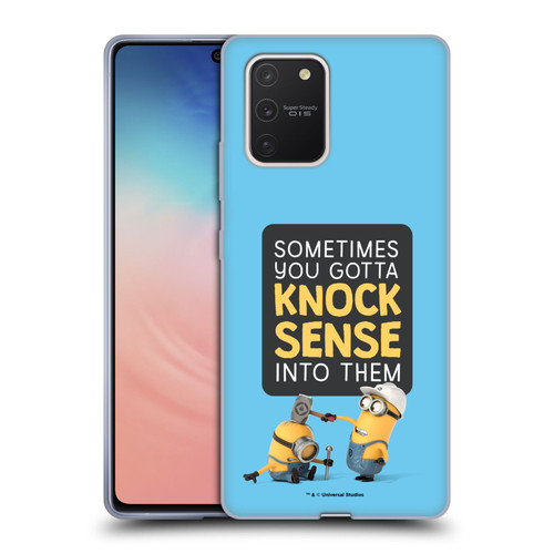 Despicable Me Funny Minions Knock Sense Soft Gel Case for Samsung Galaxy S10 Lite