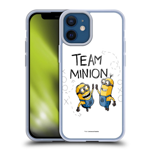 Despicable Me Minion Graphics Team High Five Soft Gel Case for Apple iPhone 12 Mini