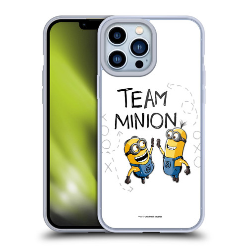 Despicable Me Minion Graphics Team High Five Soft Gel Case for Apple iPhone 13 Pro Max