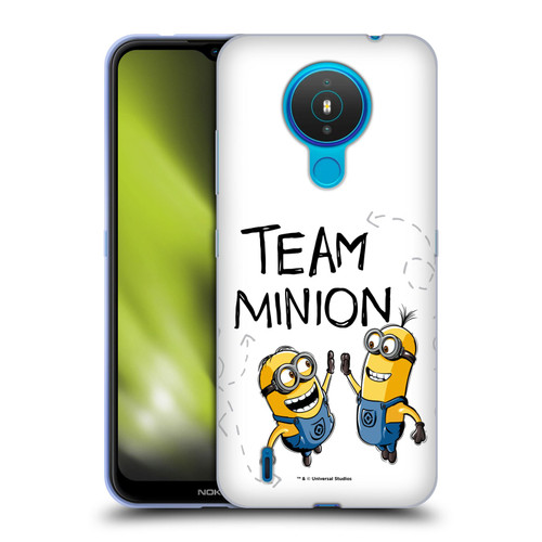 Despicable Me Minion Graphics Team High Five Soft Gel Case for Nokia 1.4