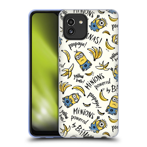 Despicable Me Minion Graphics Banana Doodle Pattern Soft Gel Case for Samsung Galaxy A03 (2021)