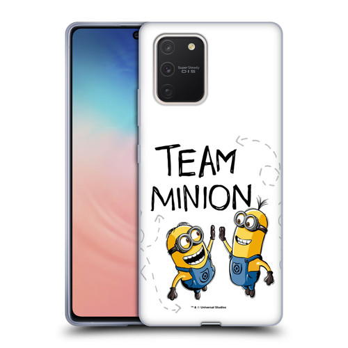 Despicable Me Minion Graphics Team High Five Soft Gel Case for Samsung Galaxy S10 Lite