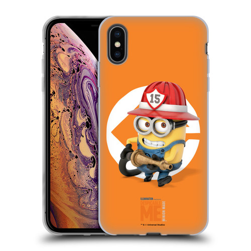 Despicable Me Minions Bob Fireman Costume Soft Gel Case for Apple iPhone XS Max