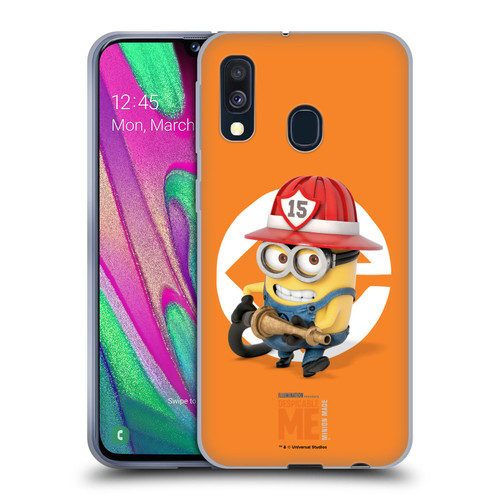 Despicable Me Minions Bob Fireman Costume Soft Gel Case for Samsung Galaxy A40 (2019)