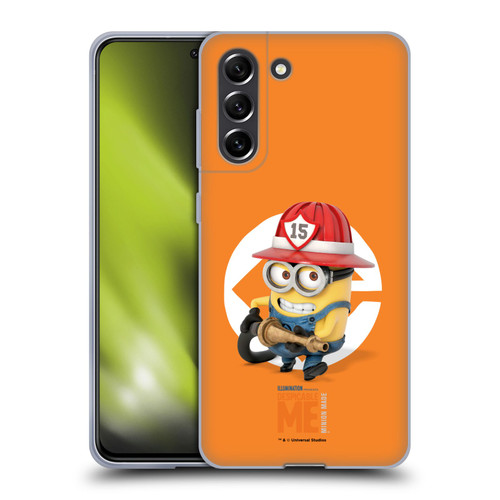 Despicable Me Minions Bob Fireman Costume Soft Gel Case for Samsung Galaxy S21 FE 5G