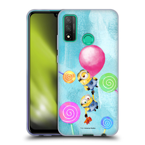 Despicable Me Watercolour Minions Bob And Stuart Bubble Soft Gel Case for Huawei P Smart (2020)