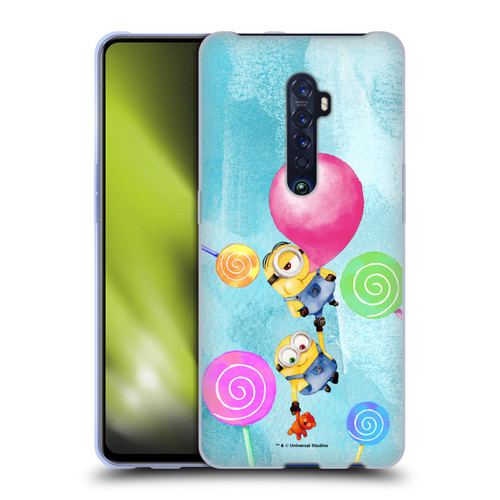 Despicable Me Watercolour Minions Bob And Stuart Bubble Soft Gel Case for OPPO Reno 2