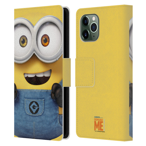 Despicable Me Full Face Minions Bob Leather Book Wallet Case Cover For Apple iPhone 11 Pro