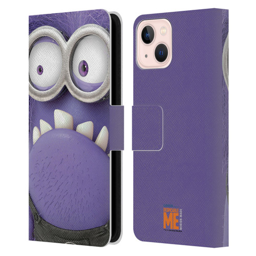 Despicable Me Full Face Minions Evil 2 Leather Book Wallet Case Cover For Apple iPhone 13