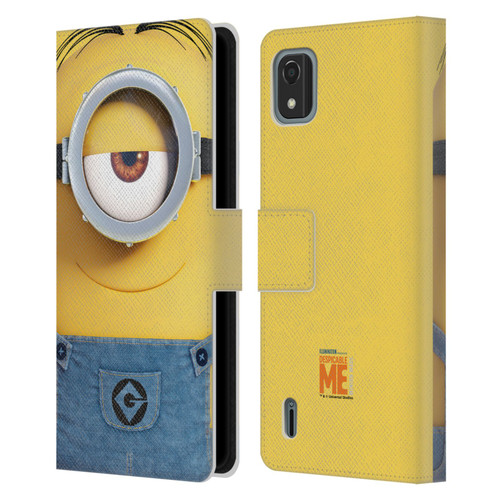 Despicable Me Full Face Minions Stuart Leather Book Wallet Case Cover For Nokia C2 2nd Edition
