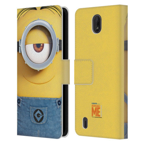Despicable Me Full Face Minions Stuart Leather Book Wallet Case Cover For Nokia C01 Plus/C1 2nd Edition