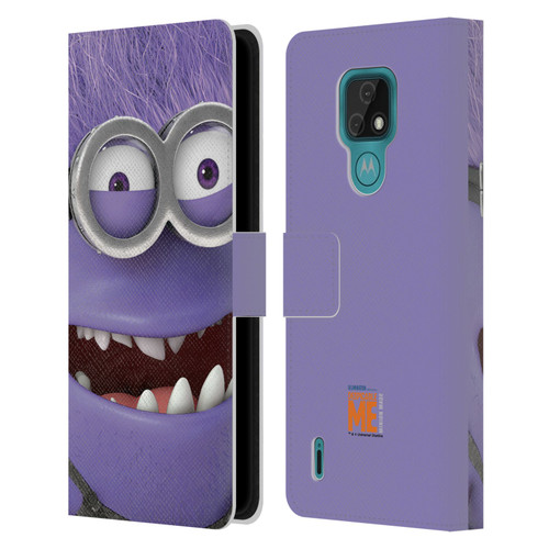 Despicable Me Full Face Minions Evil Leather Book Wallet Case Cover For Motorola Moto E7