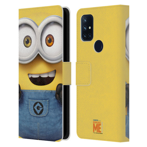 Despicable Me Full Face Minions Bob Leather Book Wallet Case Cover For OnePlus Nord N10 5G