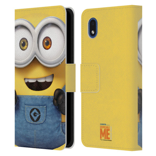 Despicable Me Full Face Minions Bob Leather Book Wallet Case Cover For Samsung Galaxy A01 Core (2020)