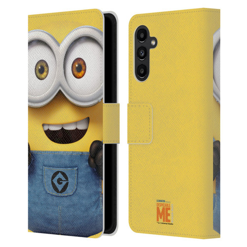 Despicable Me Full Face Minions Bob Leather Book Wallet Case Cover For Samsung Galaxy A13 5G (2021)