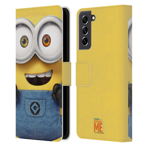 Despicable Me Full Face Minions Bob Leather Book Wallet Case Cover For Samsung Galaxy S21 FE 5G