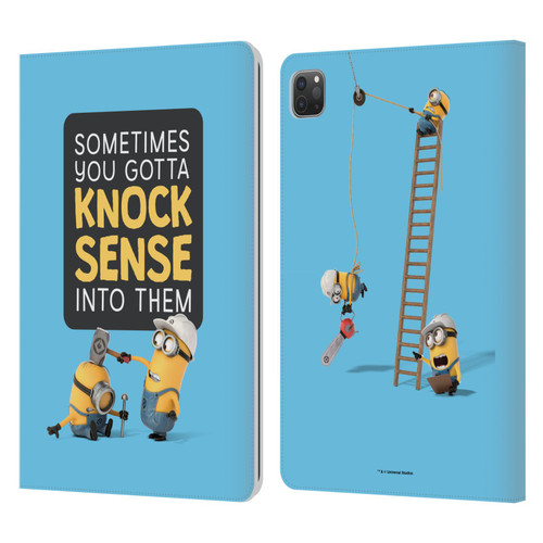 Despicable Me Funny Minions Knock Sense Leather Book Wallet Case Cover For Apple iPad Pro 11 2020 / 2021 / 2022