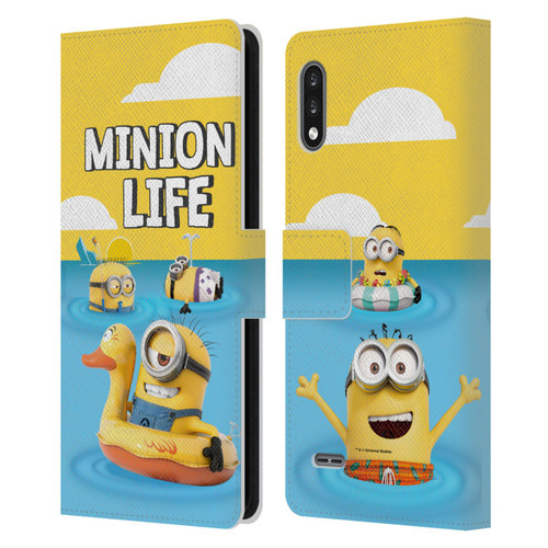 Despicable Me Funny Minions Beach Life Leather Book Wallet Case Cover For LG K22