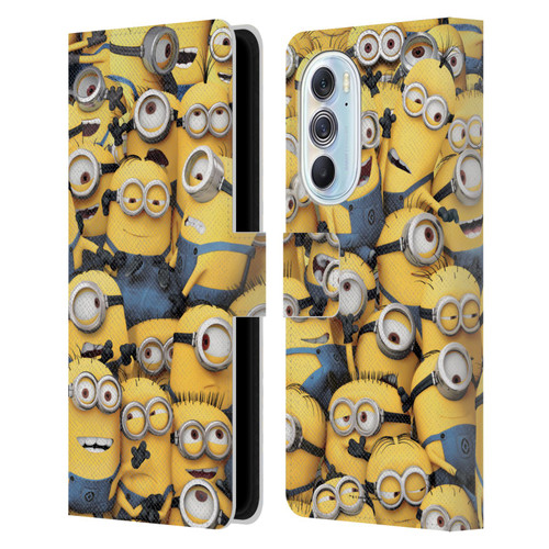 Despicable Me Funny Minions Pattern Leather Book Wallet Case Cover For Motorola Edge X30