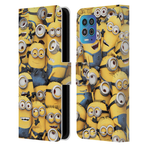 Despicable Me Funny Minions Pattern Leather Book Wallet Case Cover For Motorola Moto G100