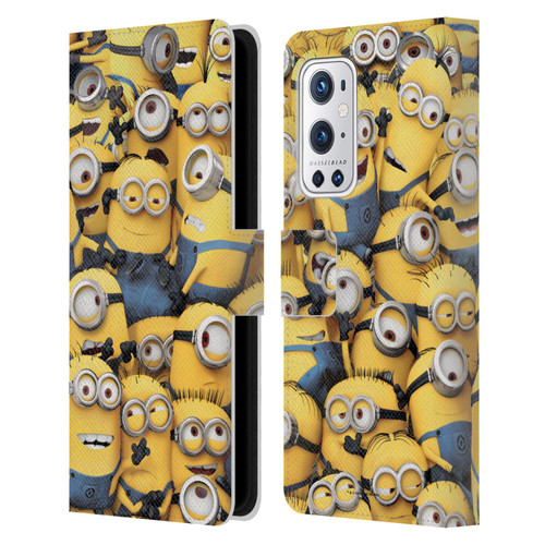 Despicable Me Funny Minions Pattern Leather Book Wallet Case Cover For OnePlus 9 Pro
