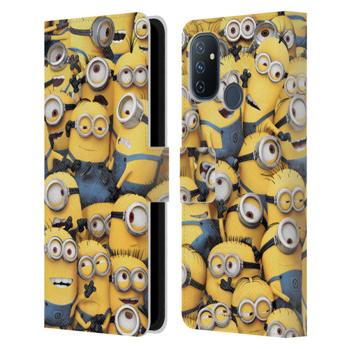 Despicable Me Funny Minions Pattern Leather Book Wallet Case Cover For OnePlus Nord N100