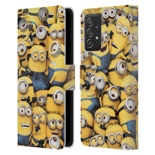 Despicable Me Funny Minions Pattern Leather Book Wallet Case Cover For Samsung Galaxy A52 / A52s / 5G (2021)