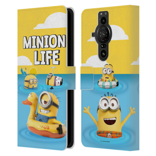 Despicable Me Funny Minions Beach Life Leather Book Wallet Case Cover For Sony Xperia Pro-I