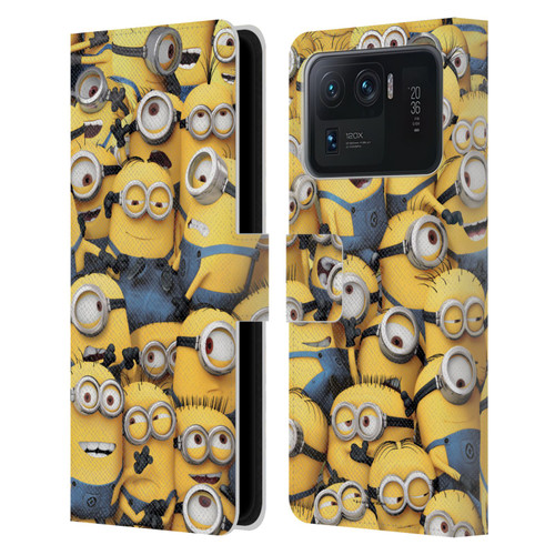 Despicable Me Funny Minions Pattern Leather Book Wallet Case Cover For Xiaomi Mi 11 Ultra