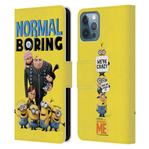 Despicable Me Gru's Family Minions Leather Book Wallet Case Cover For Apple iPhone 12 / iPhone 12 Pro