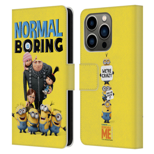 Despicable Me Gru's Family Minions Leather Book Wallet Case Cover For Apple iPhone 14 Pro