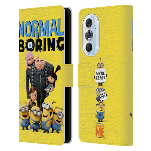 Despicable Me Gru's Family Minions Leather Book Wallet Case Cover For Motorola Edge X30
