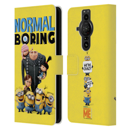 Despicable Me Gru's Family Minions Leather Book Wallet Case Cover For Sony Xperia Pro-I